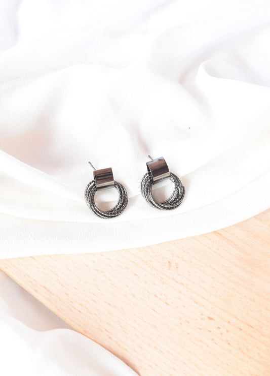 Trendy Silver Korean Stud Earrings