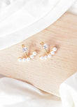 Stunning Golden Pearl Korean Earrings