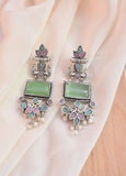 Radiant Green Long Dangler Earrings