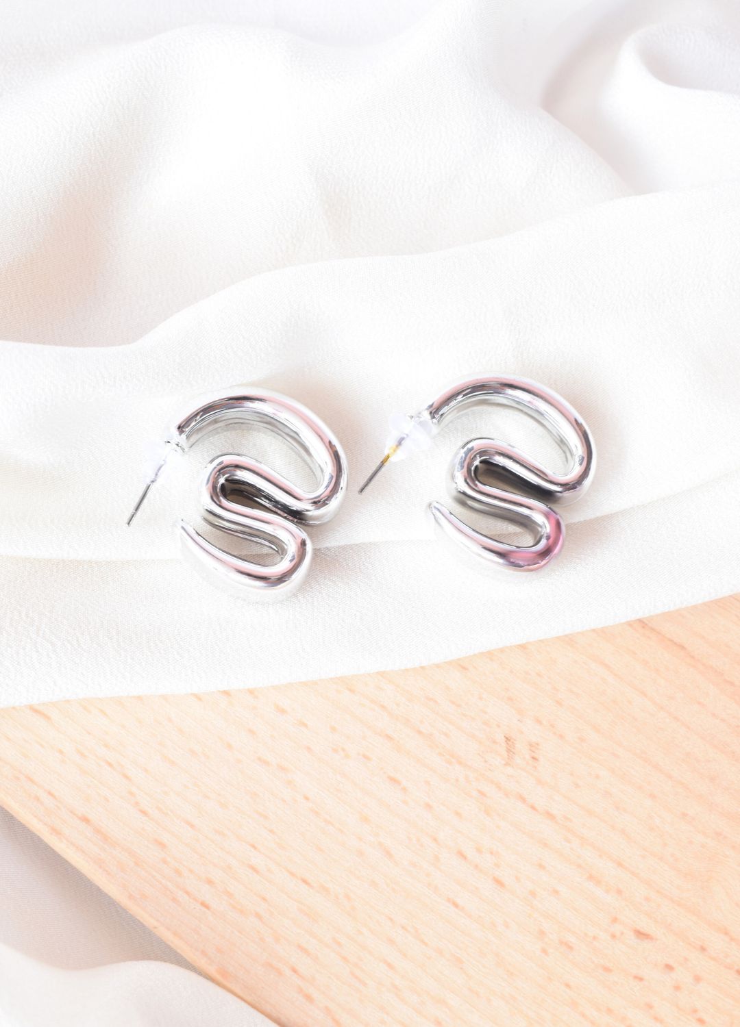 Classy Silver hoop Earrings