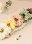 Cutesy Pastel Colors Scrunchies Set of 5