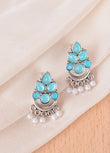 Classic Blue Pearl Drop Earrings