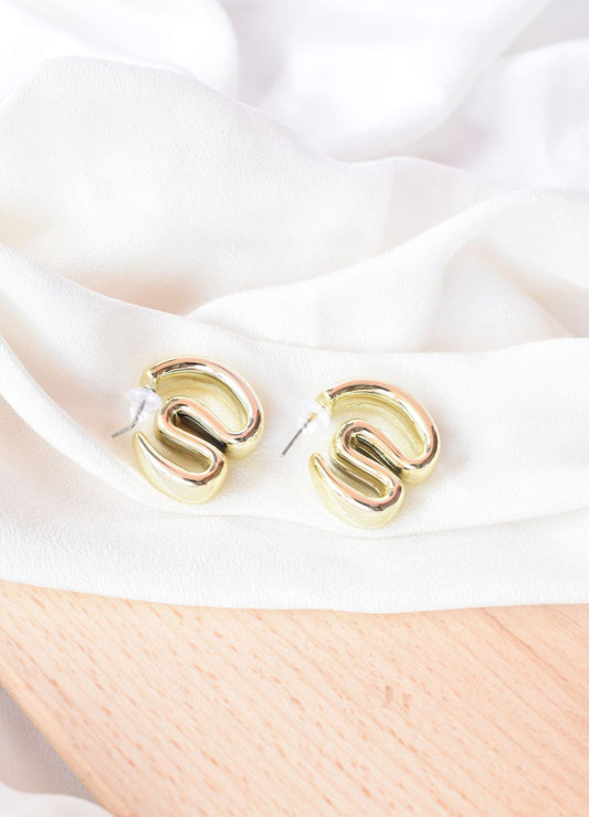 Classy Golden Hoop Earrings