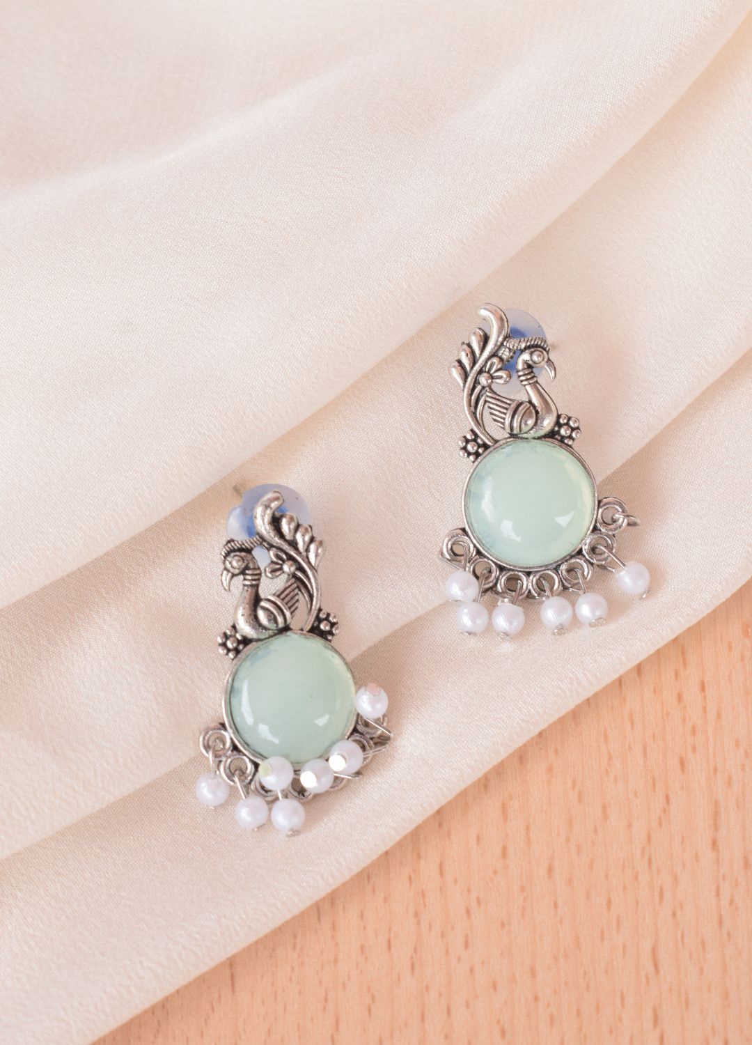 Graceful Light Green Drop Earrings