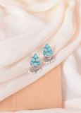 Classic Blue Pearl Drop Earrings