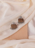 Gilded Brown Pearl Earrings