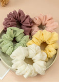 Cutesy Pastel Colors Scrunchies Set of 5