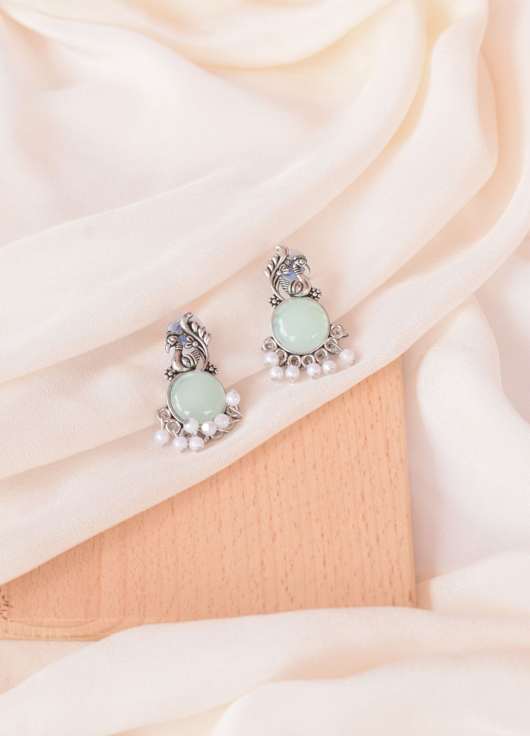 Graceful Light Green Drop Earrings