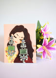 Radiant Green Long Dangler Earrings