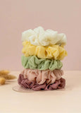 Cutesy Pastel Colors Scrunchies Set of 5