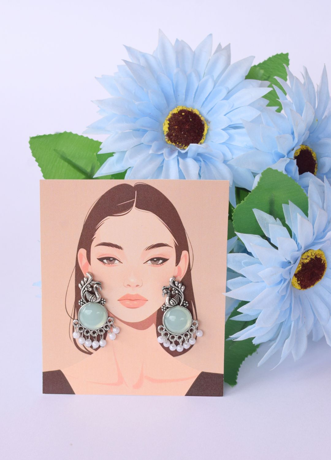 Graceful Light Green Drop Earrings