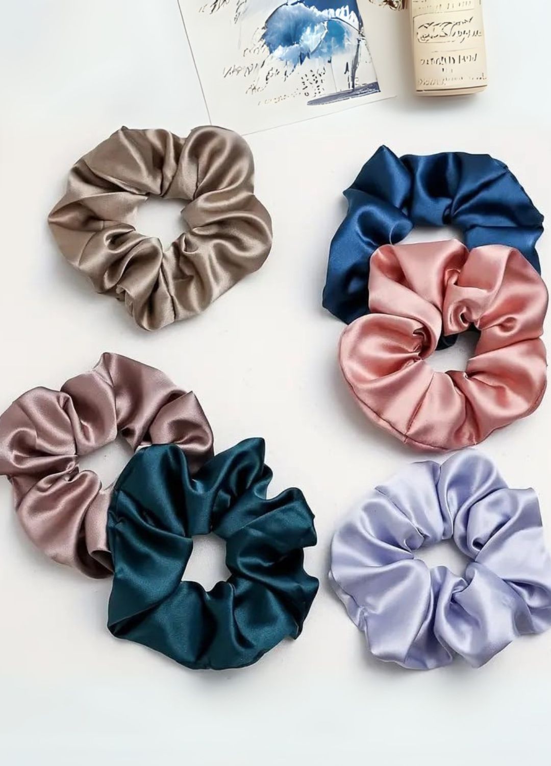 Minimal Pastel Colors Scrunchies Set of 12