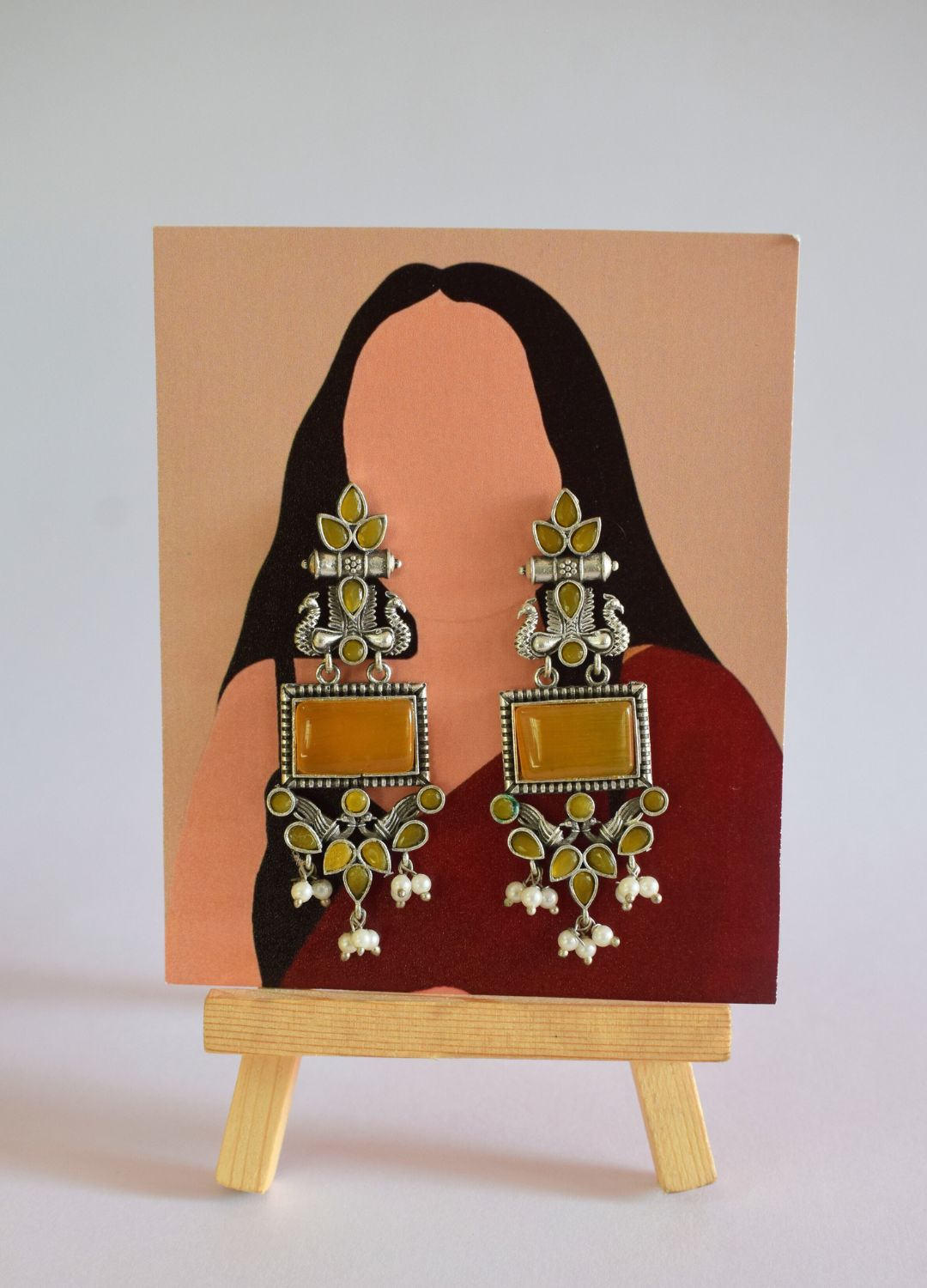 Radiant Yellow Long Dangler Earrings