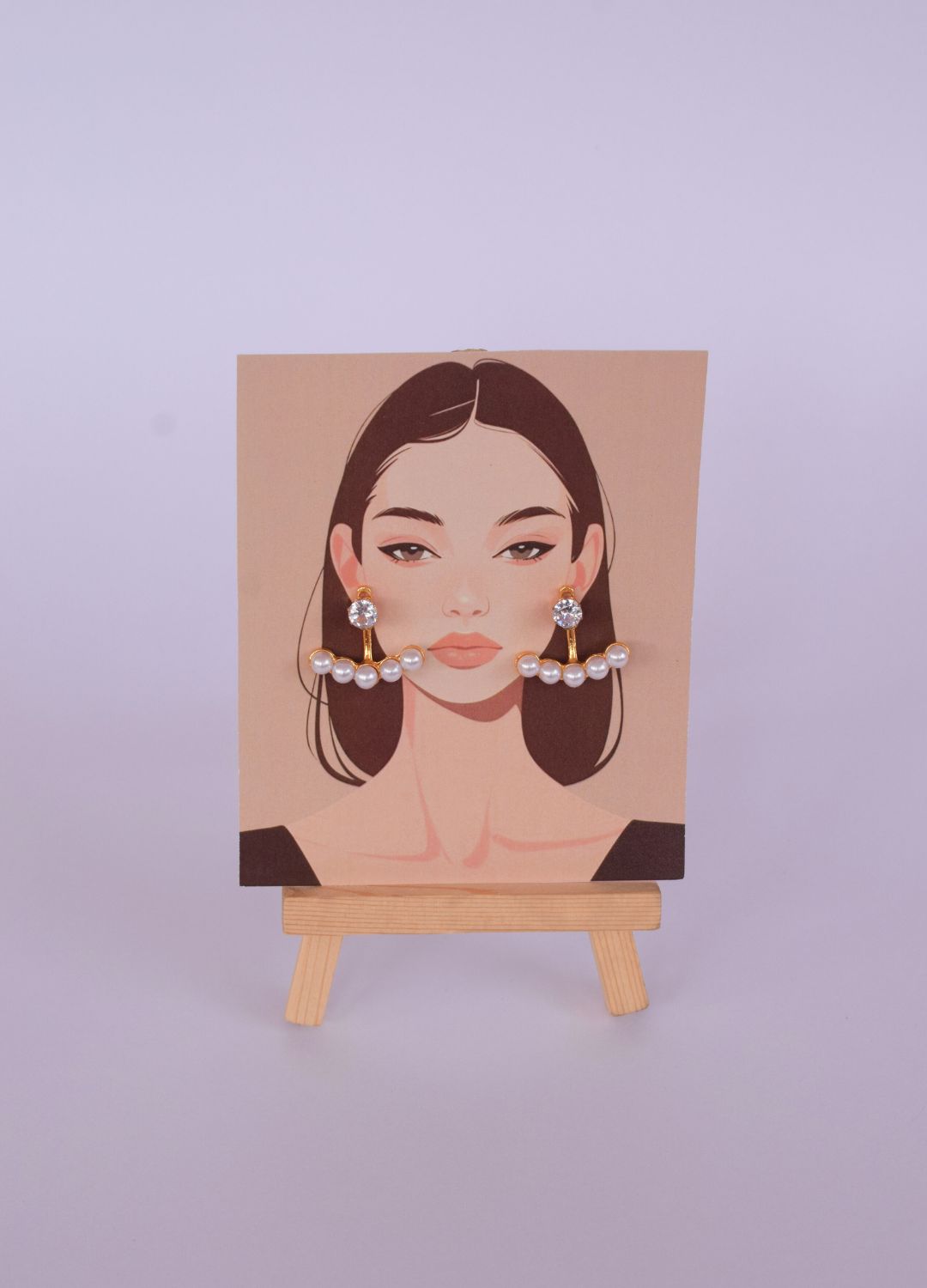 Stunning Golden Pearl Korean Earrings